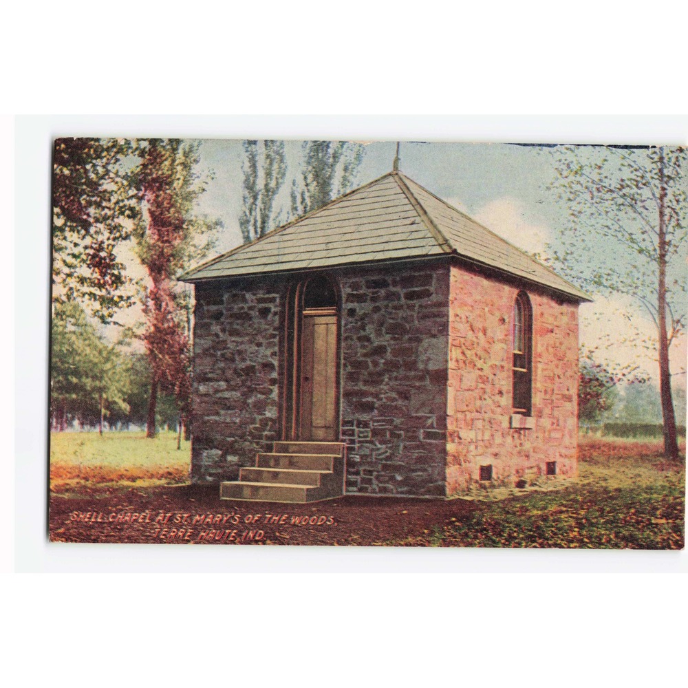 Shell Chapel St Mary's of the Woods Terre Haute Indiana IN 1909 Postcard A Herz - Picture 1 of 2